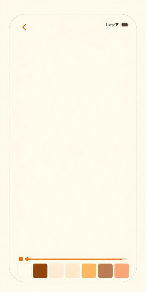 SketchFlow app interface showing a sketching canvas with warm color palette